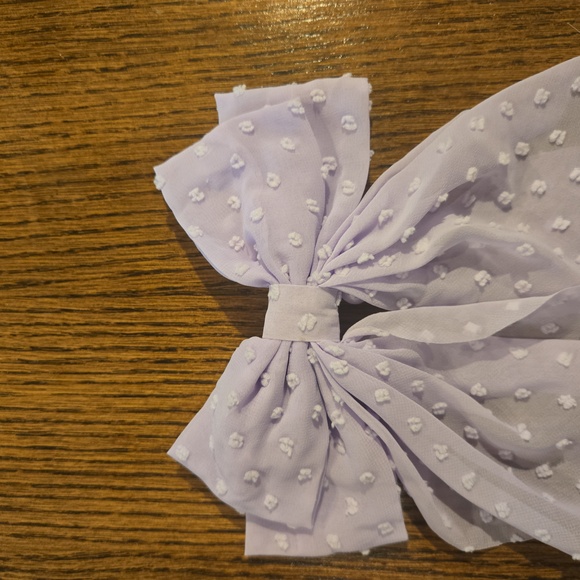 Chic Lavender Bow Hair Clip - Picture 4 of 4